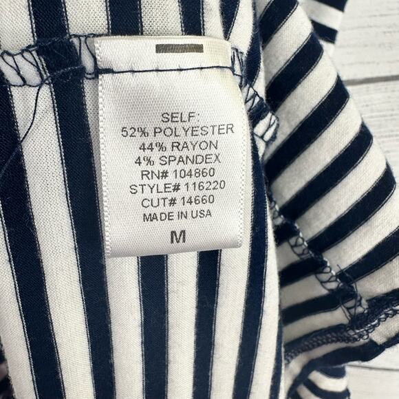 Chloe K Womens size Medium Tunic A Lined Striped Flowy Hem Blue White Tank Top - Picture 9 of 9